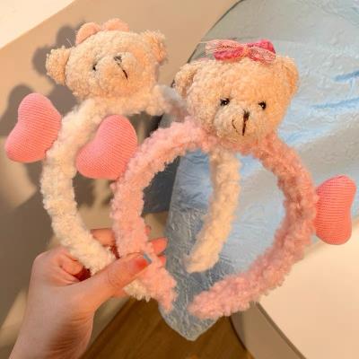 China High Quality Soft Cute Little Baby Soft Organic Bear Tool Bview Hair Bands Girls Elastic Headband For Washing Face for sale