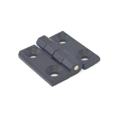 China Zinc Alloy Flat Cabinet Door Hinge Cabinet Door Hinge Use For Industry Enclosure Black Powder Coated 50*50*6 S3008 for sale