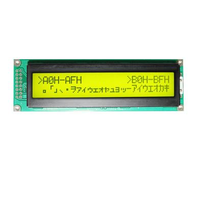 China Custom 2402 Small LCD Parallel Display Module Backlight 24x2 24x2 Character Yellow Green LCD Module 118*36*13.6mm for sale