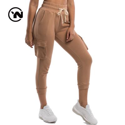 China Anti-Wrinkle Women's Clothing Warm Casual Cargo Tight Skinny Women Pants Pockets High Waisted Winter 2021 Trousers for sale