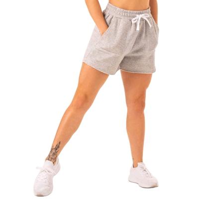 China Custom Made High Quality Cotton Gym Anti-Wrinkle Fashion Biker Active Track Fleece Shorts Running Women Gym Fitness Sets for sale