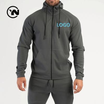 China Custom Logo Bulk Sweater Designer Fitted Hoodies Mens Sweat Suits Gym Breathable Wholesale Slim Zipper Jacket for sale