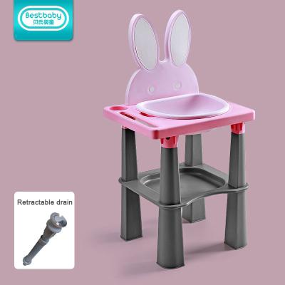 China 1-6 Years Modern High Quality Single Hole Kids Play House Educational Toy Set Pink Kids Wash Basin for sale