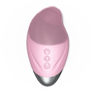 China Waterproof Anti-Puffiness Face Vacuum Heat Electronic Silicon Brush Cleaner Face Remover for sale