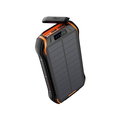 China 2021 Fast Charging Support Factory Solar Power Banks 20000mAh Waterproof PowerBanks Dual LED Torches and Compass Powerbank for sale