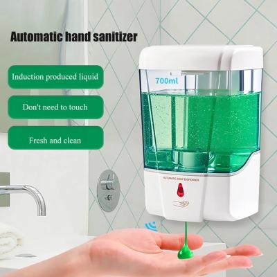 China Wholesale 700ml Touchless Hand Sanitizer Gel Sensor Dual Soap Dispenser Portable Wall Mounted Automatic Liquid Soap Dispenser Essential Oil for sale