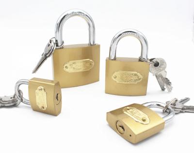 China School factory wholesale polishing fine big small thin type best cheap price safty to imitate brass padlock for sale