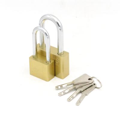 China Hot Sale Warehouse Sale Long Shackle Gold-plating Iron Square Padlock Padlock Square Padlock Size 40-50-60-70mm for sale