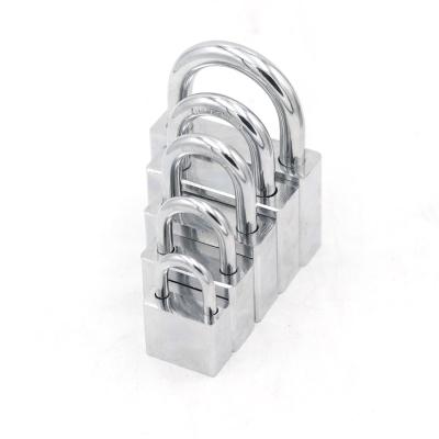 China Warehouse Factory Price Square Shape Chrome Plated Chinese Padlock Size 30-40-50-60-70mm for sale