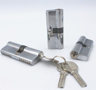 China Interior Double Door 70mm Cylinder SilverTone Hardware Home Security Open Door Lock Zinc Alloy Core for sale