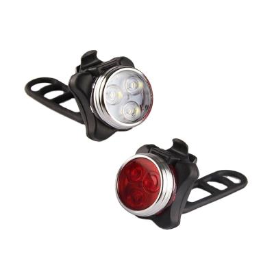 China ABS USB Rechargeable Super Smart Front Headlight and Rear LED Bike Light Set Bike Light for sale