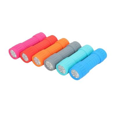 China Industrial Portable Plastic Pocket 9 LED Mini Flashlight for sale