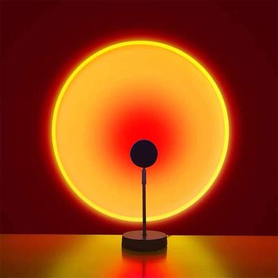 China 180 Degree Rotation Modern USB Rainbow Projection Lamp Romantic Sunset Projection Lamp for sale