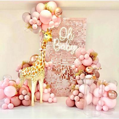 China Forest Animal Theme Latex Balloon Chain Set Party Decoration 130pcs Party Decoration Balloon Arch Set for sale