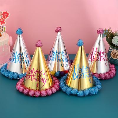 China New Paper Hat Printing Happy Birthday Kids Gift Party Decorations Birthday Hats for sale