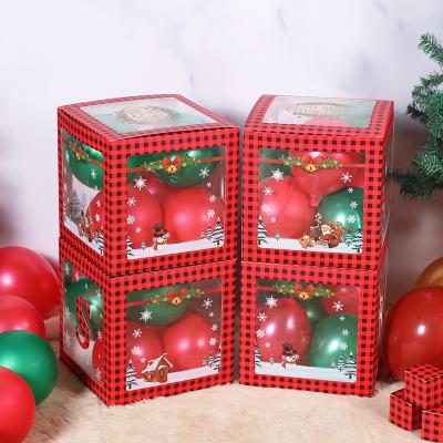 China Christmas Party Decoration 2021 New Party Decoration Red Balloon Box For New Christmas Party Decoration Balloon Box for sale