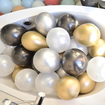 China 12 Inch Birthday Gift Toy Wedding Decorations Shiny Chrome Helium Metallic Latex Balloons Party Decoration for sale