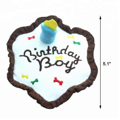 China High Quality Viable Soft Set Dog Plush Toy Birthday Cake 2 Pet Toy Squeaky Pet Toys for sale