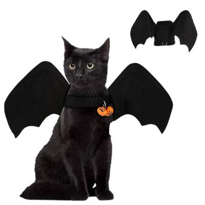 China Viable Custom Designers Pet Little Dog Cat Halloween Clothes Bat Wings Costume Cat Clothes Adjustable for sale