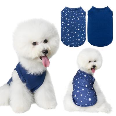 China Viable Wholesale Star Printing Summer Dog Vest Clothes Dog Shirts Puppy T-shirt Clothes for sale