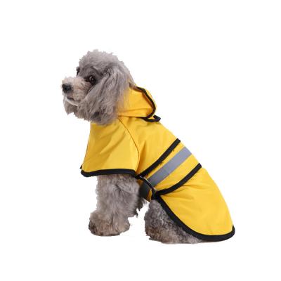 China Viable Wholesale High Quality Yellow Waterproof Puppy Coat Pet Dog Raincoat Reflective Dog Coat for sale