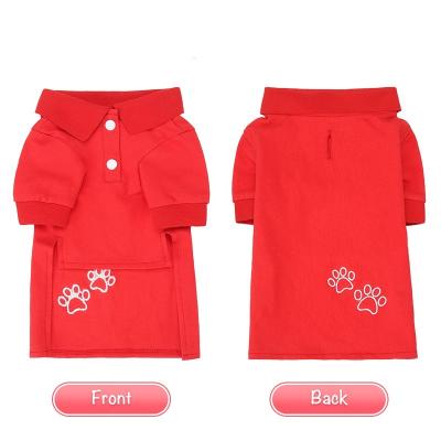 China Viable Wholesale Summer Style Classic Pet Clothes Designer Plain Dog Tshirt Polo Shirts For Dogs for sale