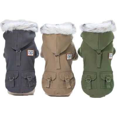 China Sustainable Wholesale Dog Clothes Winter Pet Worm Coat Sweater Dog Jacket for sale