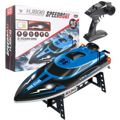 China High RC Model Hongxuejie 2.4G Radio Control Boat Speedboat RC Yacht Water Boat With Night Light for sale