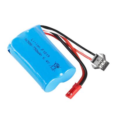 China HXJ R/C 6.4V 16500 Cylindrical 750mAh Lithium Battery Car 16500 Lithium Polymer Remote Control Battery for sale