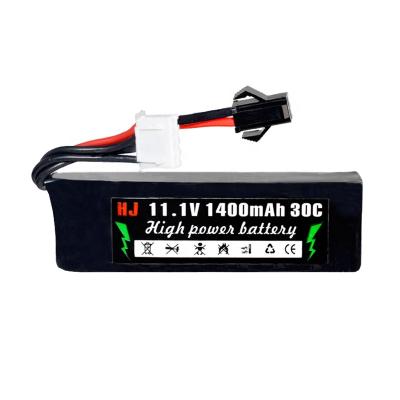 China Custom electric toys 11.1V 1400mAh toy lithium battery accessories polymer lithium battery gun with water gun for sale