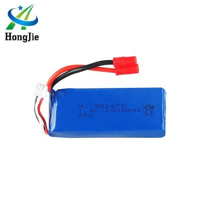 China Toys X8HC X8HW X8HG 25c 7.4v 903475 lithium battery pack 2000mah li polymer battery for syma rc drone for sale