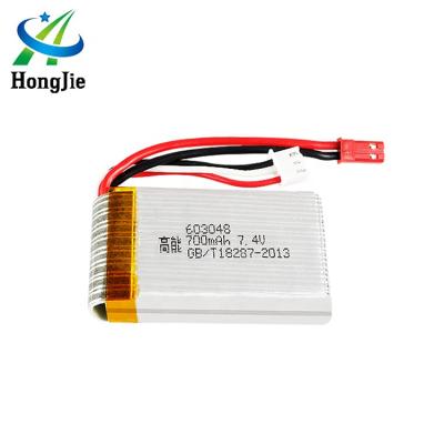 China Hot sale 603048 toys rc x600 battery 700mah 7.4v rc helicopter lithium polymer battery 700mah for sale