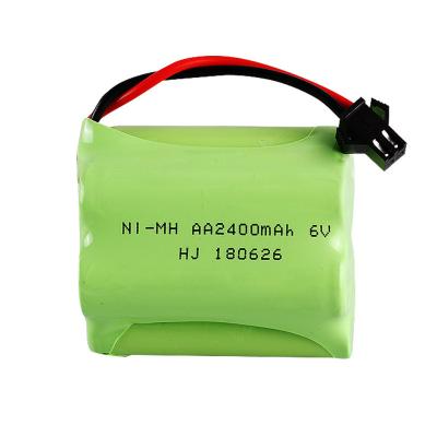 China Rechargeable electric toys 6V 2400mAh nickel metal hydride battery nimh battery pack AA 6v RC toy battery for sale