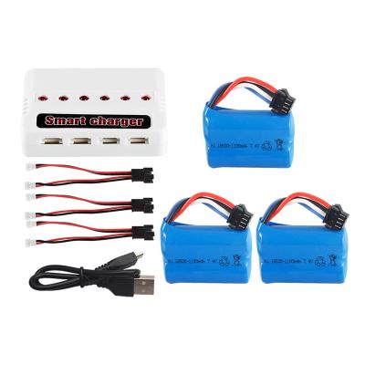 China Toys 7.4v 1100mah lithium polymer rechargeable battery rc boat rc car lithium battery set for sale