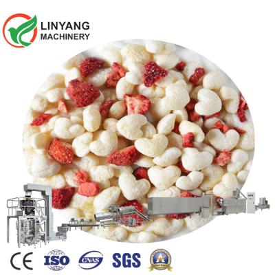 China Puffed Puffing Processing Line Cheese Loop Corn Loop Froot Loop Snacks Extruder Snacks Bakery Machine Snacks Equipment for sale