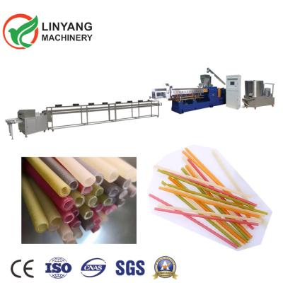 China Edible Straw Single Screw Extruder Line Straw Rice Making Machine Environmental Protection Food Processing Machine Rice Production for sale