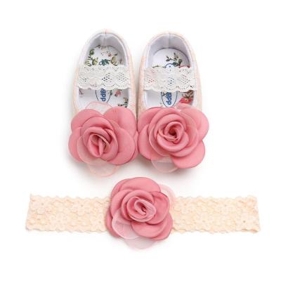 China Baby Gift Anti-Slip Baby Shoes With Headband for sale