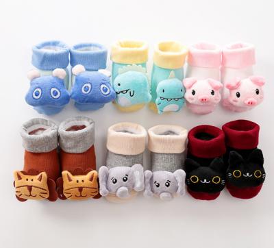 China 3D Cartoon Animals Toys Boys Girls Sporty Colorful Cute Baby Kids Anti Slip Socks Spandex/Polyester/Cotton For Autumn Knitted 1200 for sale