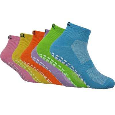 China Sporty Grip Women Sport Dance Solid Color Custom Logo Non Slip Socks for sale