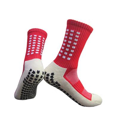 China Custom Logo Sport Football Mens Grip Non Slip Athletic Socks for sale