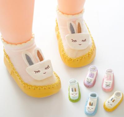 China Breathable Infant Floor Sock Shoes Cartoon Baby Boy Girls Shoes Toddler Knit Baby Shoes for sale