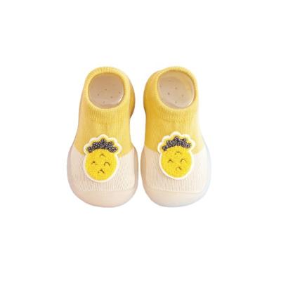 China Breathable Infant Floor Baby Sock Shoes Infants Toddler Cartoon Boy Girls Shoes Baby Ankle Rubber Causal Shoes for sale