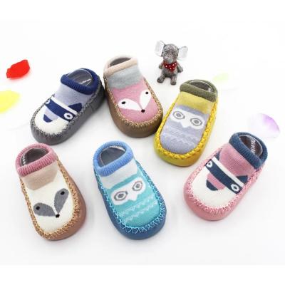 China PU Cotton Floor Piece Kids Baby Shoes Sport Anti-Skid Socks for sale