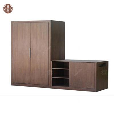 China Contemporary Modern Wooden Hotel Wardrobe Design For 3 4 Hotel Bedroom Furniture for sale