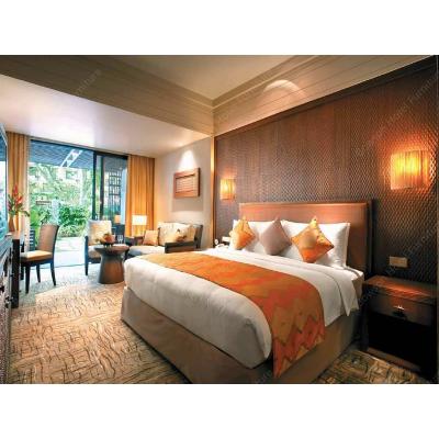 China Foshan Bowson Factory Malaysia Shangri-La Hotel Furniture Solid Wood Bedroom 5 Star for sale