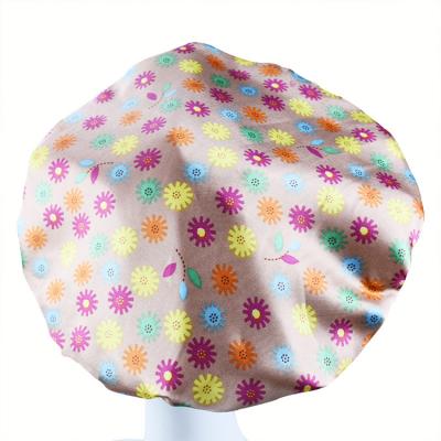 China Soft Character Satin Hair Hood Nightcap Flowers Kids Hoods for sale