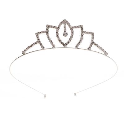 China Fashion Sparkly Rhinestone Crowns Elegant Tiaras Gold Sliver Princess Headpiece For Women Girl for sale