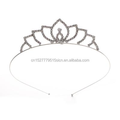 China Fashion Sparkly Rhinestone Crowns Elegant Tiaras Gold Sliver Princess Headpiece For Women Girl for sale