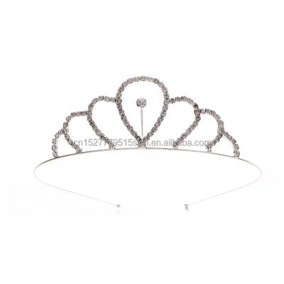 China Fashion Sparkly Rhinestone Crowns Elegant Tiaras Gold Sliver Princess Headpiece For Women Girl for sale