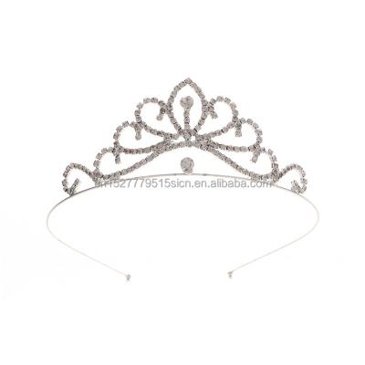 China Fashion Sparkly Rhinestone Crowns Elegant Tiaras Gold Sliver Princess Headpiece For Women Girl for sale